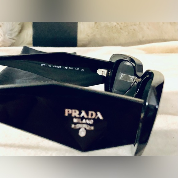 PRADA•BLACK•SUNGLASSES•W/CASE&CLEANING CLOTH•NWOT - Picture 9 of 15